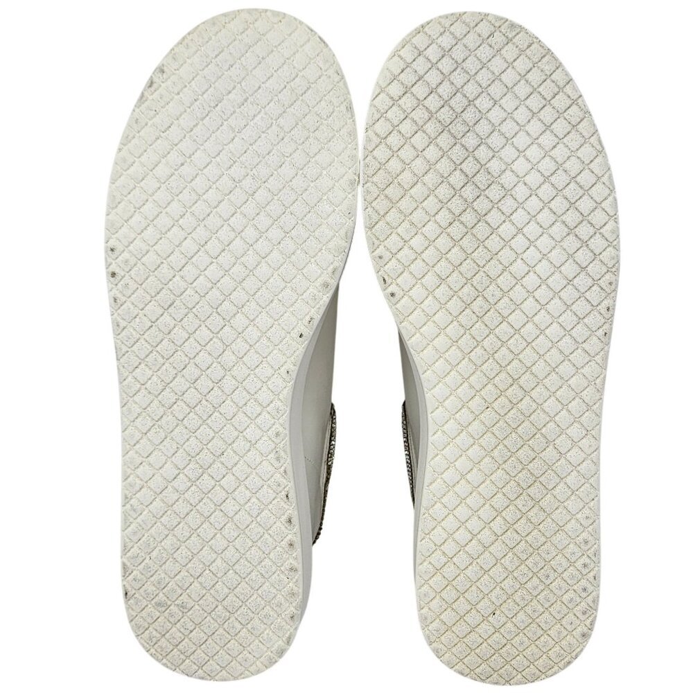 Steve Madden Womens White Sneakers With Rhinestone Heel, Size 11M - Picture 3 of 8